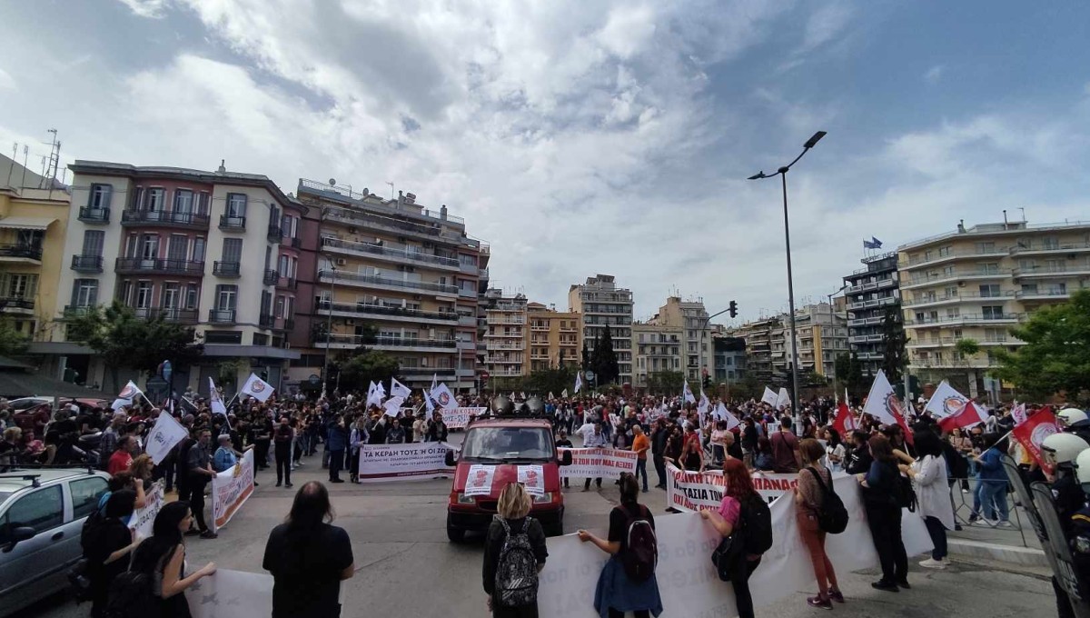 Θεσσαλονίκη: Στο ΥΜΑΘ η πορεία των εργατικών σωματείων