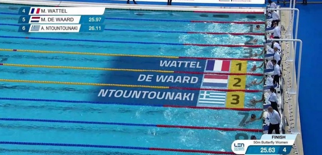 Ευρωπαϊκό πρωτάθλημα κολύμβησης: Πέρασε στον τελικό των 50μ. πεταλούδα η Ντουντουνάκη (βίντεο)