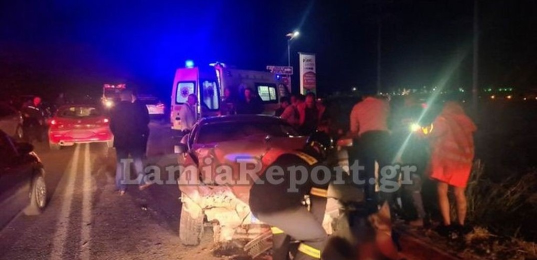 Τροχαίο δυστύχημα με 1 νεκρό και 2 τραυματίες στη Λαμία (βίντεο, φωτ.)