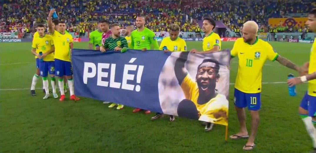 Με πανό για τον Πελέ οι Βραζιλιάνοι ποδοσφαιριστές (βίντεο)