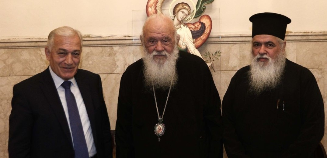 Συνάντηση του Λ. Κυρίζογλου  με τον Αρχιεπίσκοπο Ιερώνυμο
