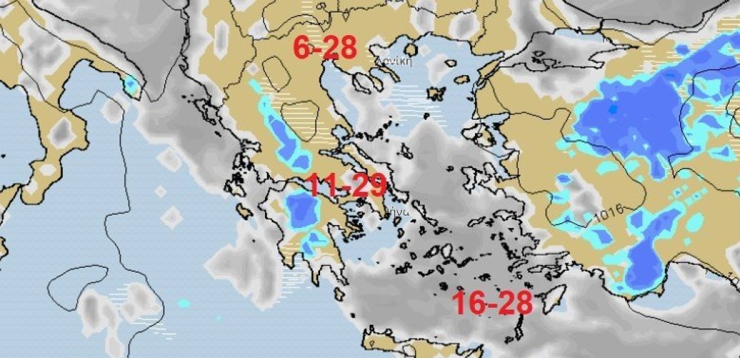 Αίθριος καιρός στις περισσότερες περιοχές, λίγες βροχές το απόγευμα στη δυτική Ελλάδα την Πέμπτη 17 Οκτωβρίου 2019
