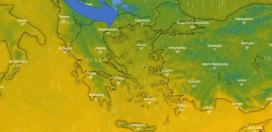 Ηλιοφάνεια με αισθητή πτώση της θερμοκρασίας στη βόρεια Ελλάδα την Κυριακή