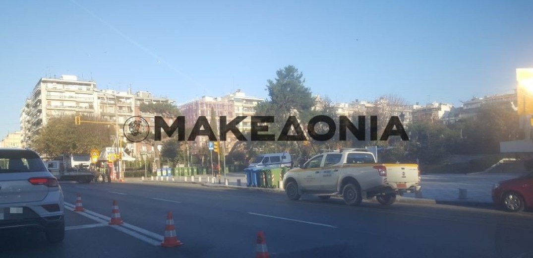Εκτροπές κυκλοφορίας στο κέντρο της Θεσσαλονίκης (φωτ)