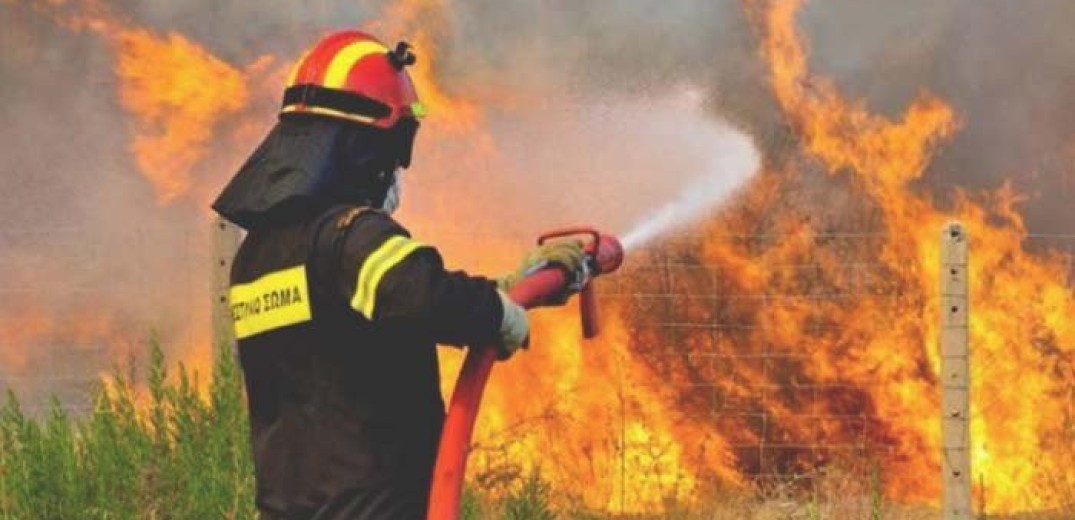 Κιλκίς: Μάχη δίνουν 46 πυροσβέστες με τη φωτιά στο δάσος Σκρα