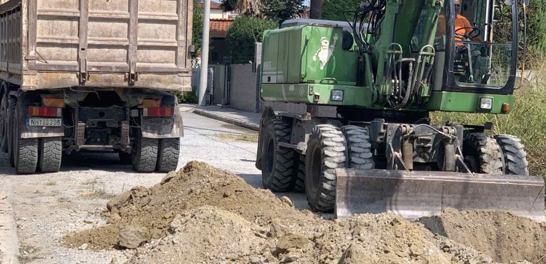 Κατερίνη: Σε εξέλιξη η κατασκευή του έργου αποχέτευσης ομβρίων στη Βούλγαρη