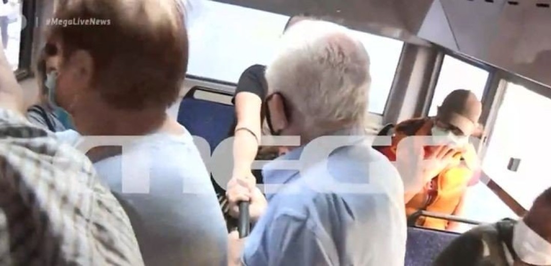 Θεσσαλονίκη: Ήρθαν στα χέρια μέσα στο λεωφορείο για τη μη χρήση μάσκας (Βίντεο)
