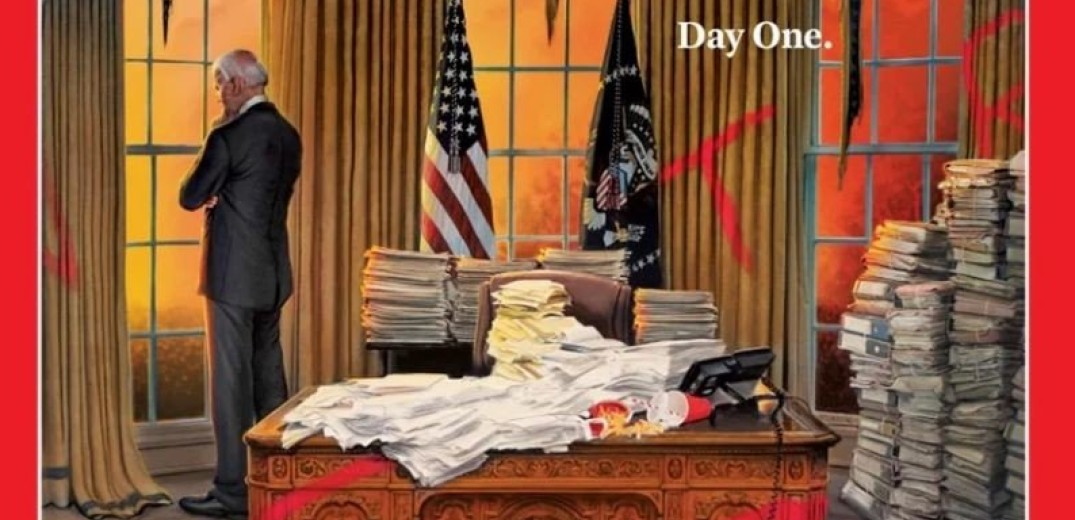 Το συγκλονιστικό εξώφυλλο του ΤΙΜΕ για την πρώτη μέρα της προεδρίας Μπάιντεν